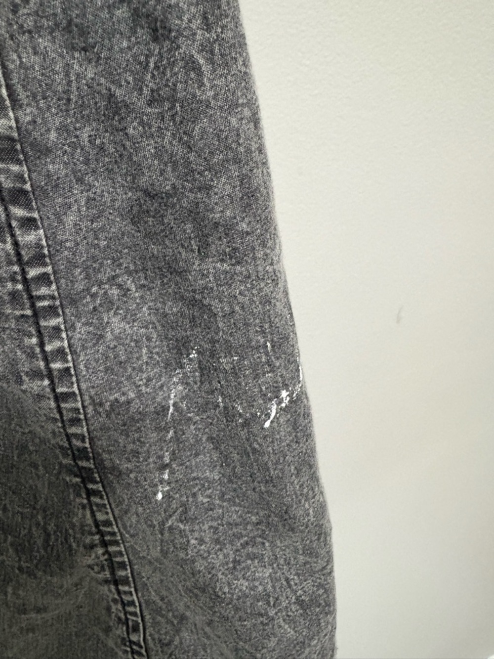 Nostalgia Gray 100% Cotton Denim Dress with Multicolor Floral Embroidery - Picture 8 of 9